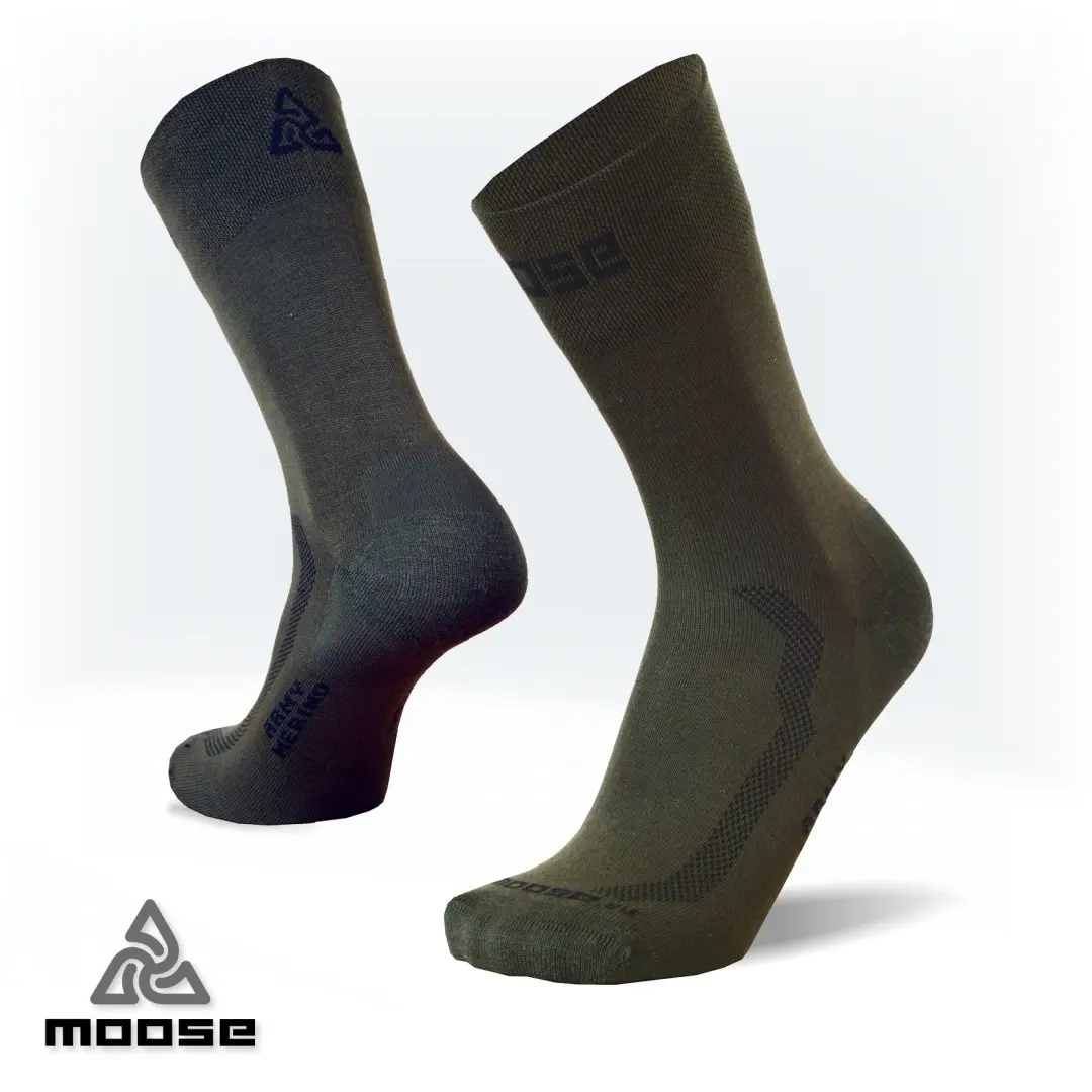 ARMY MERINO funkční ponožky Moose zelená