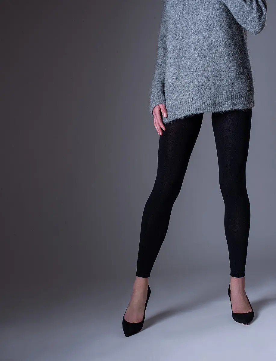 WINTER LEGGINS 200 DEN extra silné punčochové legíny Lady B černá