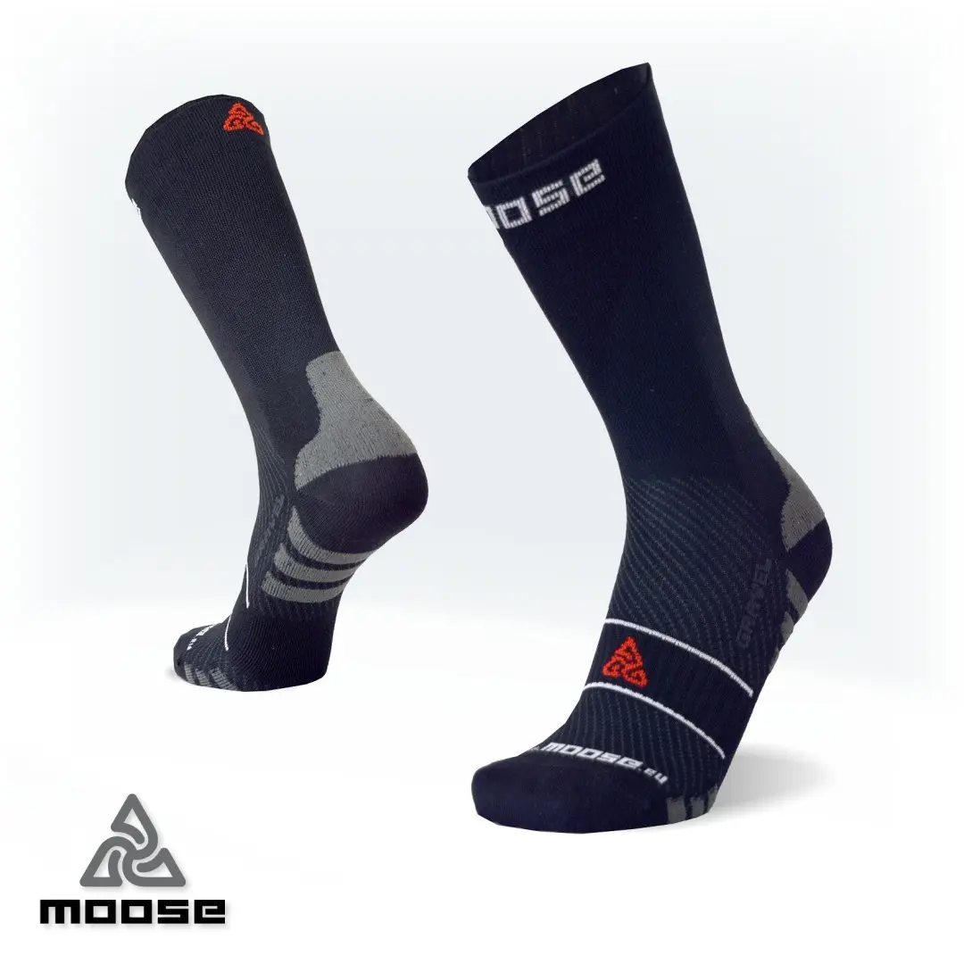GRAVEL speciální cyklistické ponožky do terénu Moose černá