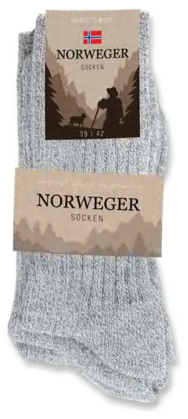 GREY extra teplé vlněné ponožky TRENDY SOCKS - 1 pár EXTRA 43-46 sv. šedá