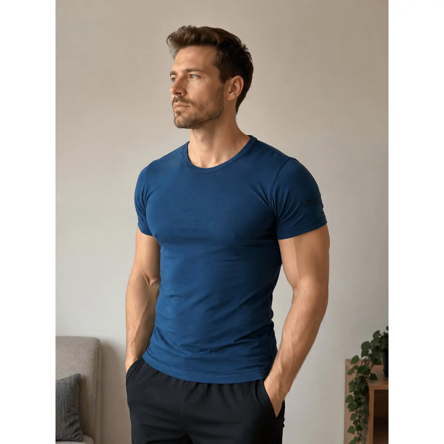 Triko funkční pánské MERINOWOOL 01 slim MODRÉ vel.