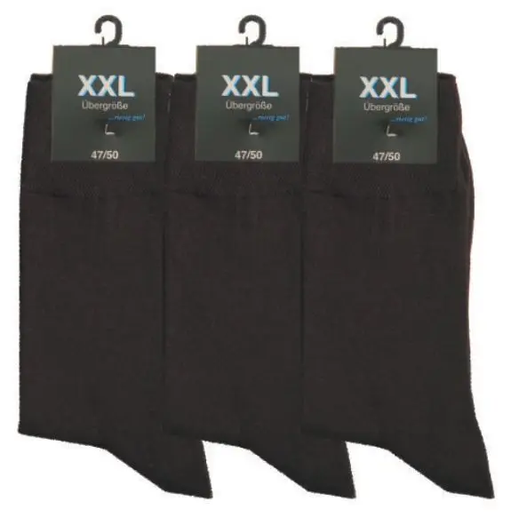 Pánské bavlněné XXL ponožky RS 47-50 černá