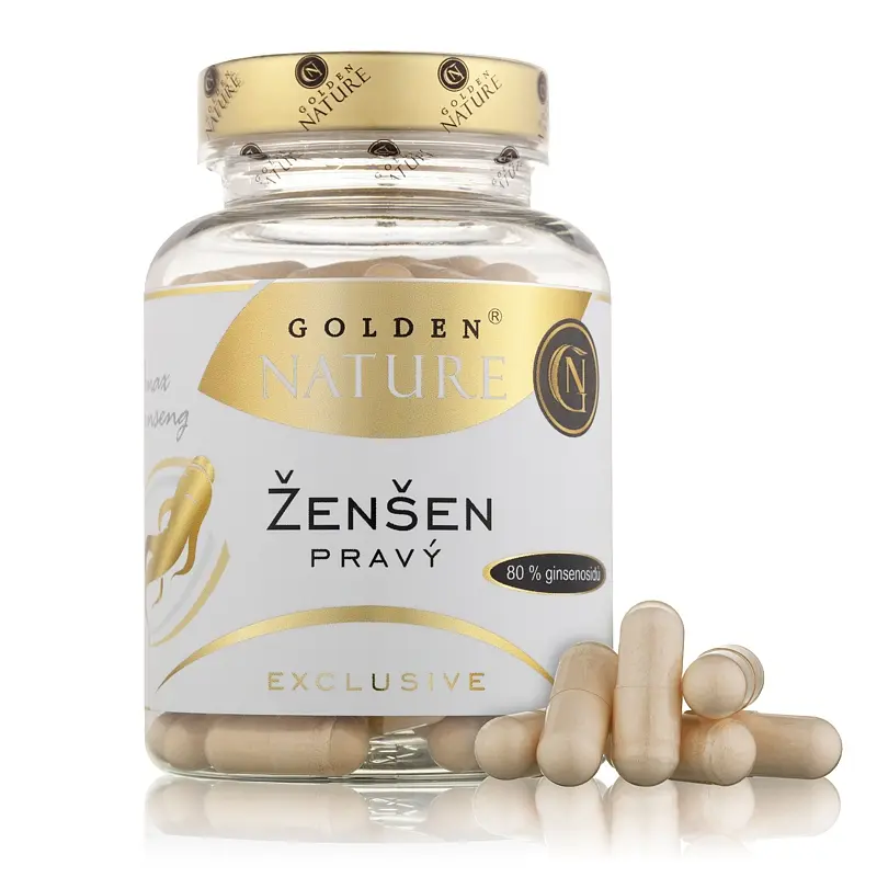 GN Exclusive Ženšen pravý 80% ginsenosidů 100 cps. - Golden Nature
