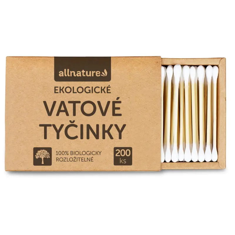 Allnature Ekologické vatové tyčinky 200 ks - Allnature