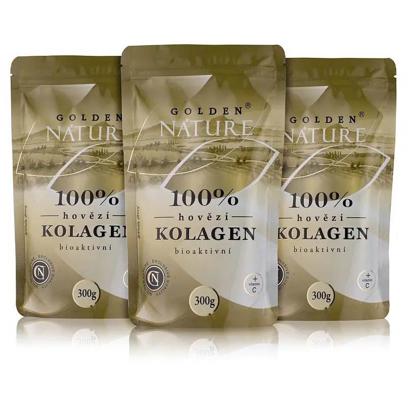 2+1 Golden Nature Hovězí kolagen Bioaktivní (Kolagenní peptidy) 900g - Golden Nature