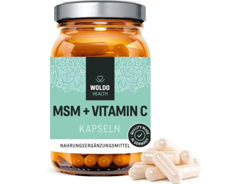 Woldohealth MSM s Vitamínem C 180 kapslí - Woldohealth