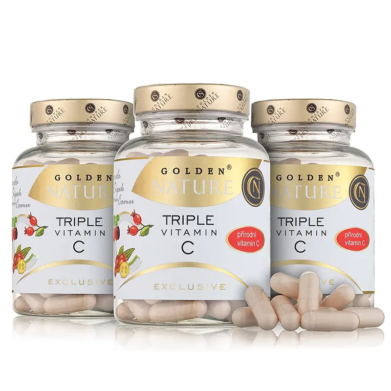 2+1 GN Exclusive Triple přírodní vitamin C 300 cps. - Golden Nature