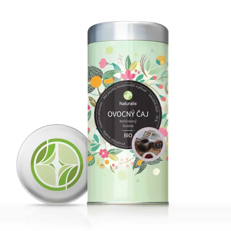 Ovocný čaj borůvkový (Violeta) Naturalis BIO - 50 g - Naturalis