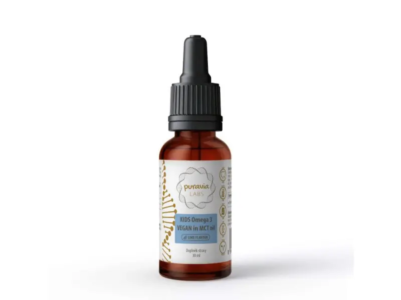 Puravia LABS KIDS Omega 3 VEGAN - pomeranč, 30 ml - PuraviaLabs