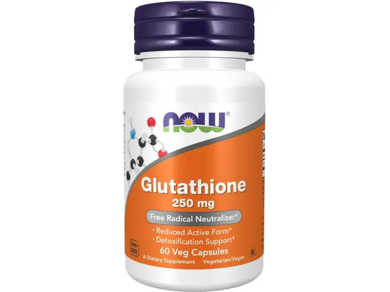 NOW Foods Glutathione, 250 mg, 60 rostlinných kapslí - NOW Foods