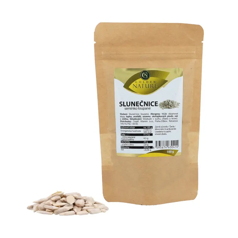 Golden Nature Slunečnicové semínko 100g - Golden Nature