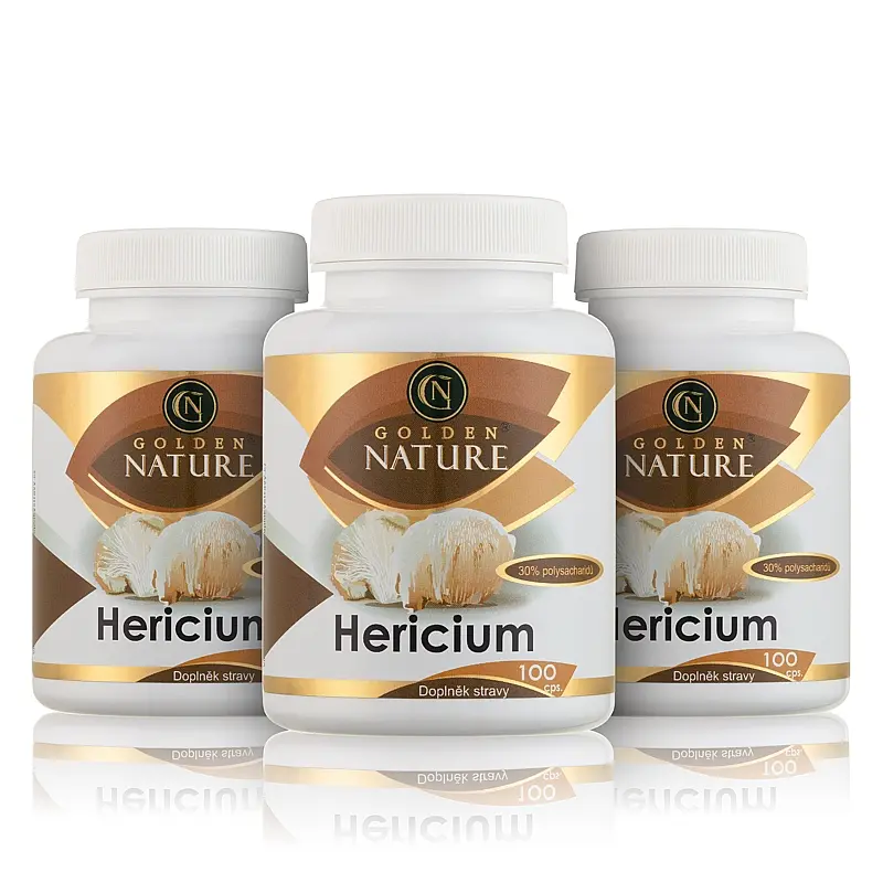 2+1 Golden Nature Hericium 30% polysacharidů 300 cps. - Golden Nature
