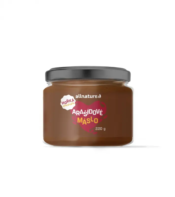 Allnature Arašídový krém s hořkou čokoládou 220 g