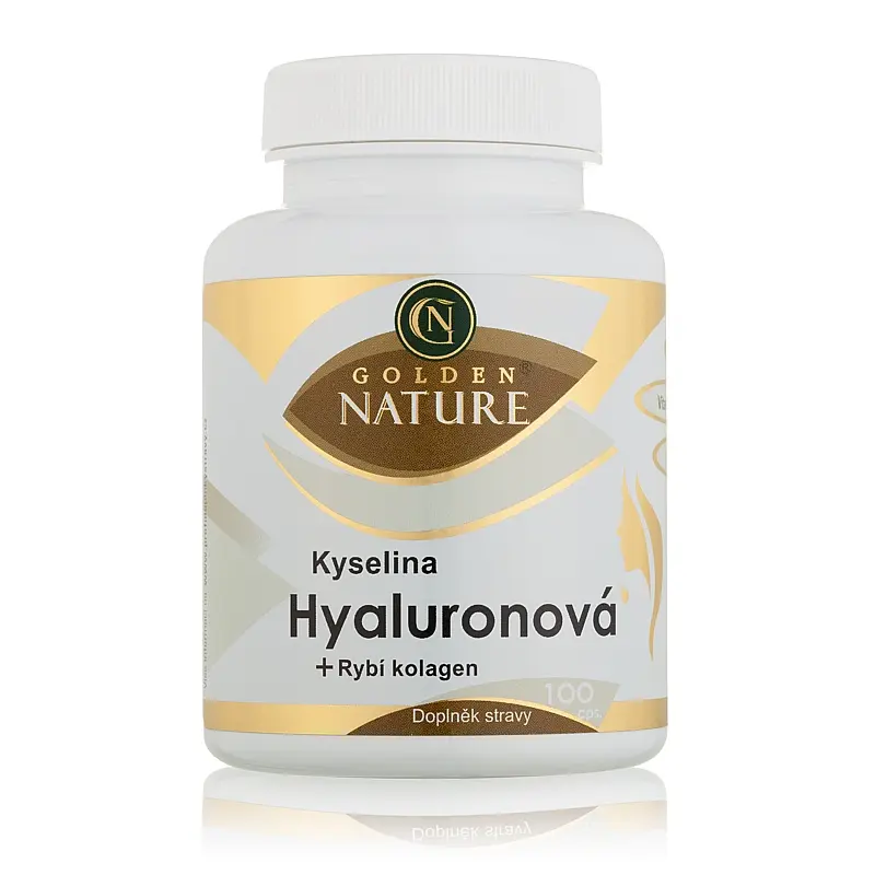 Golden Natur Kyselina Hyaluronová + Rybí kolagen + Vitamin C 100 kapslí