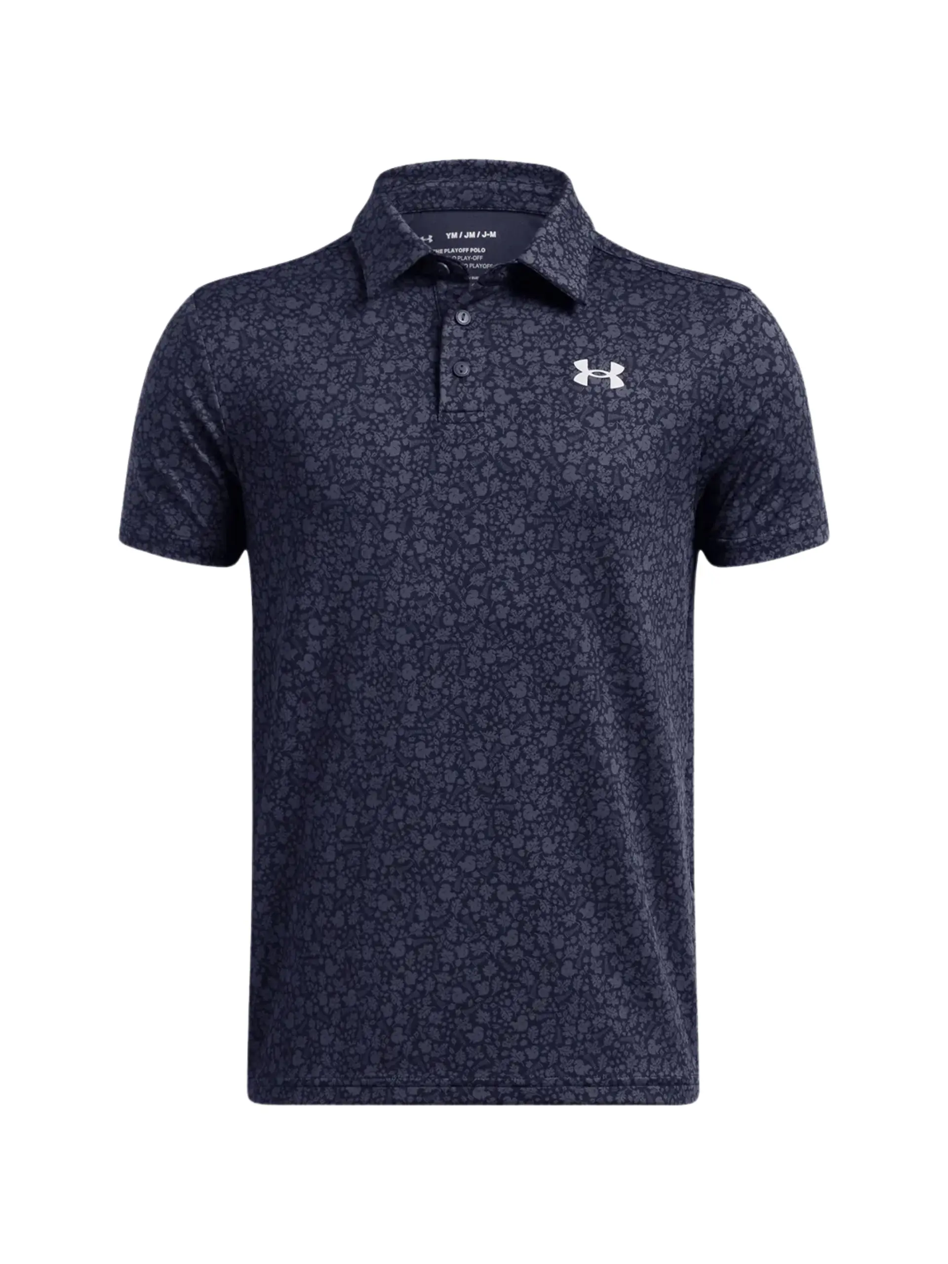 Under Armour Playoff Printed dětské golfové triko, tmavě modré, vel. L