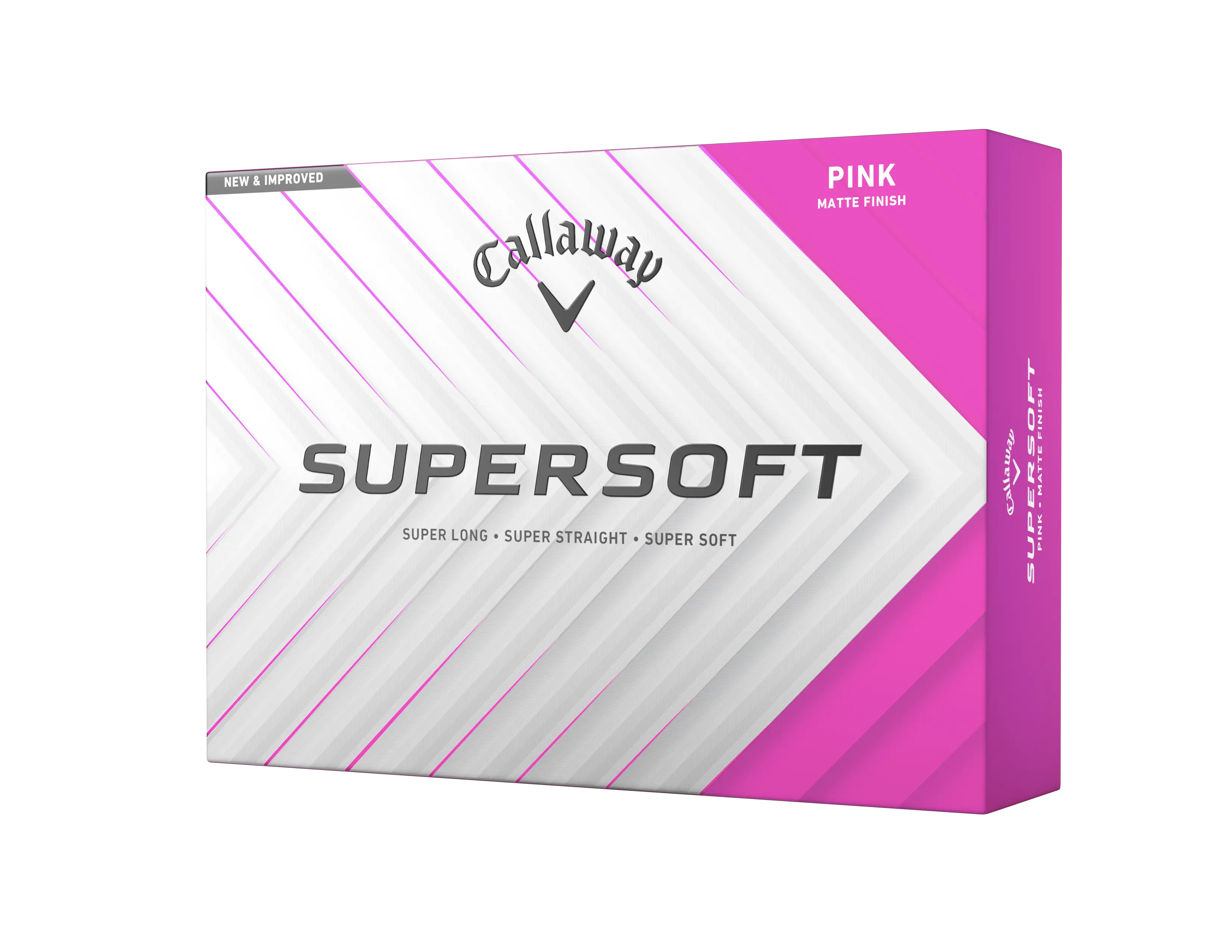 Callaway Supersoft 25 golfové míče - růžové matné 12 ks
