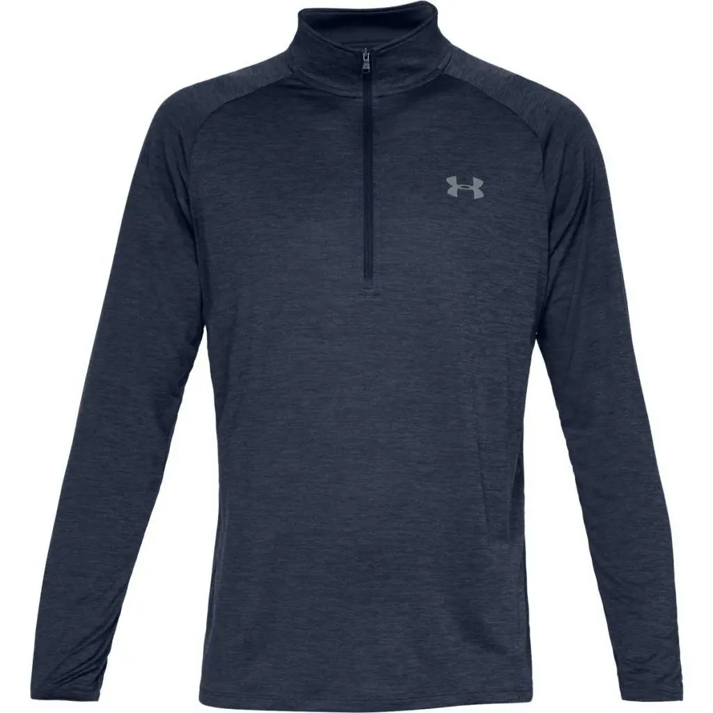 Under Armour Tech 2.0 1/2 Zip pánské triko s dlouhým rukávem, tmavě modré, vel. M DOPRODEJ