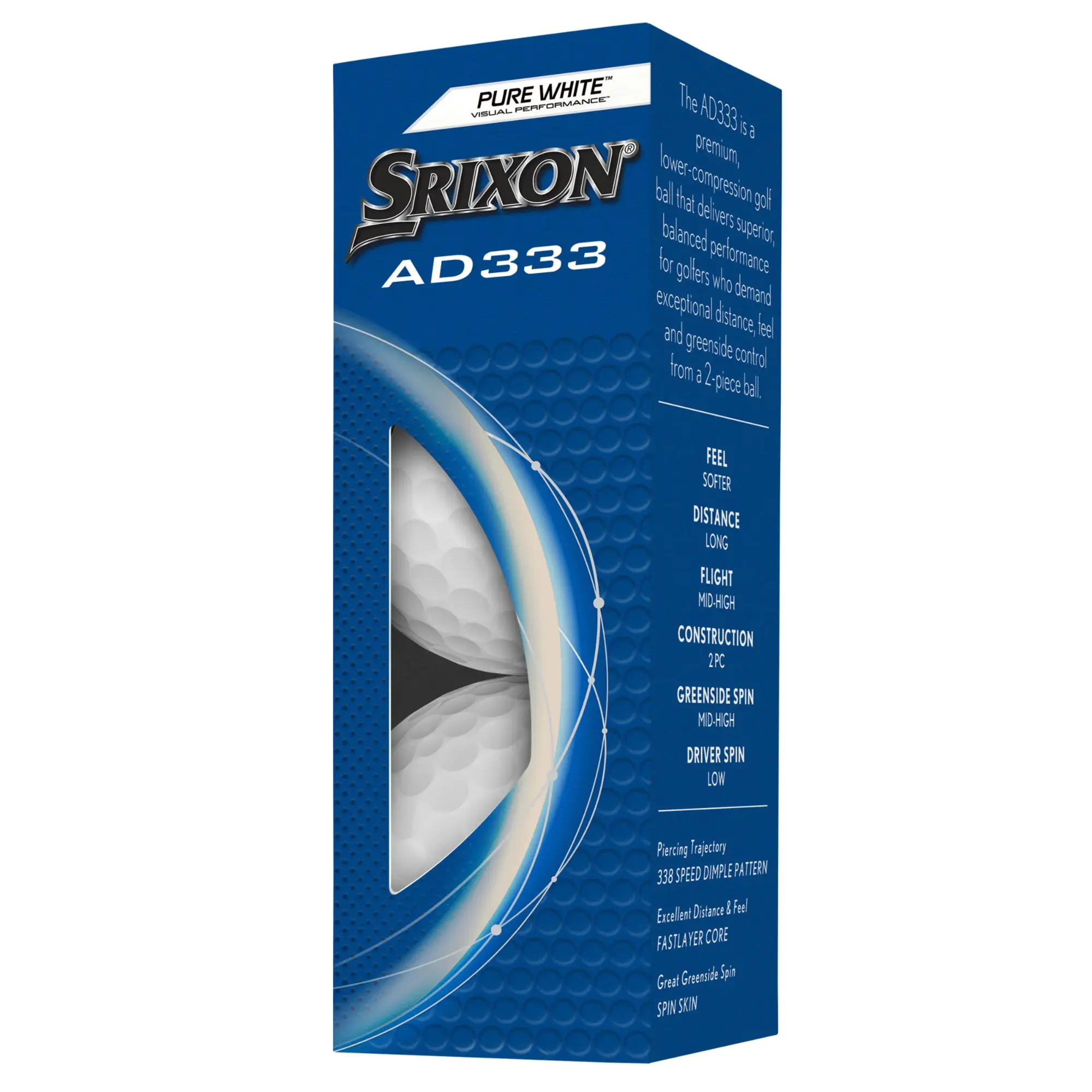 Srixon AD333 golfové míče - bílé 3 ks