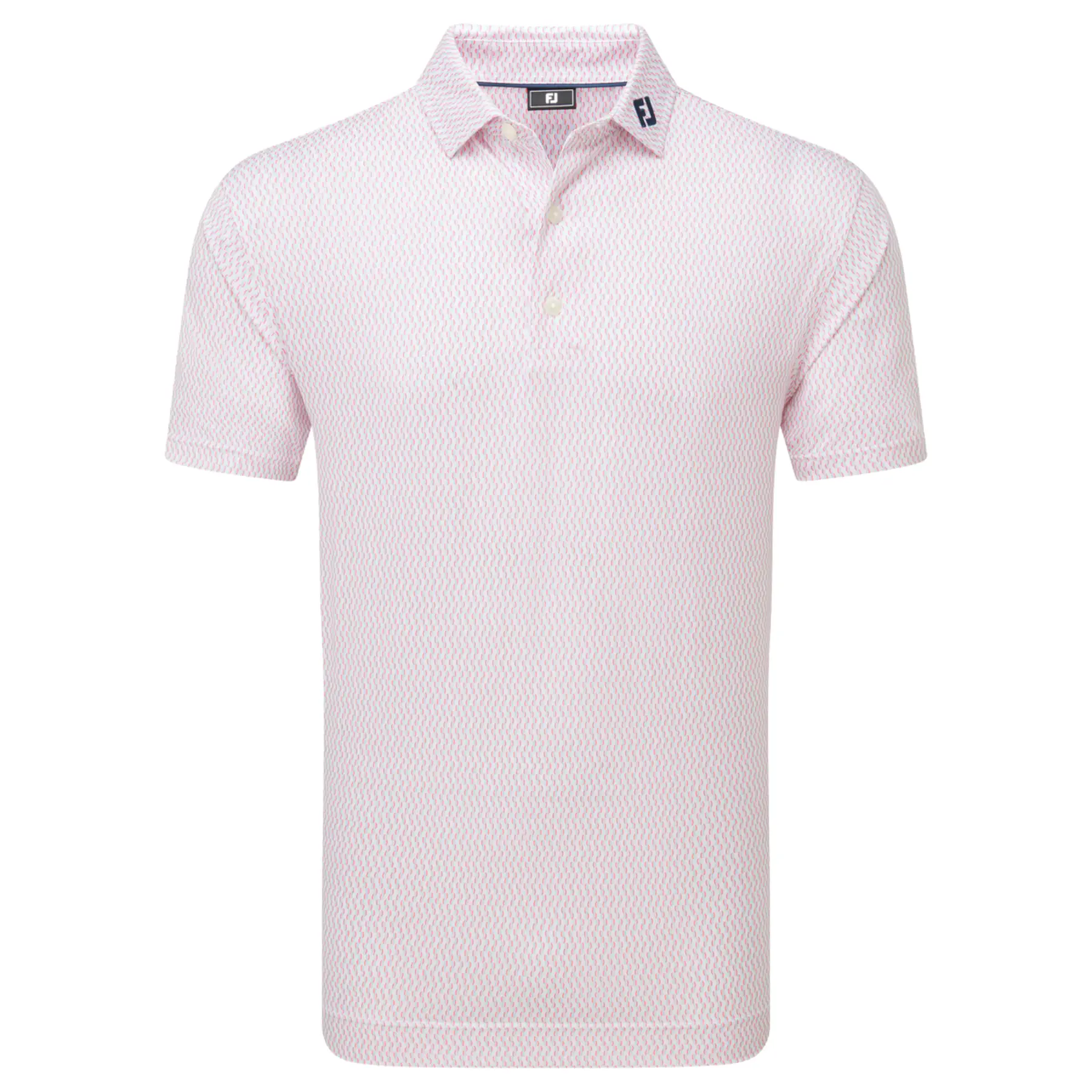 FootJoy Wiggle Print Lisle pánské triko, bílé DOPRODEJ