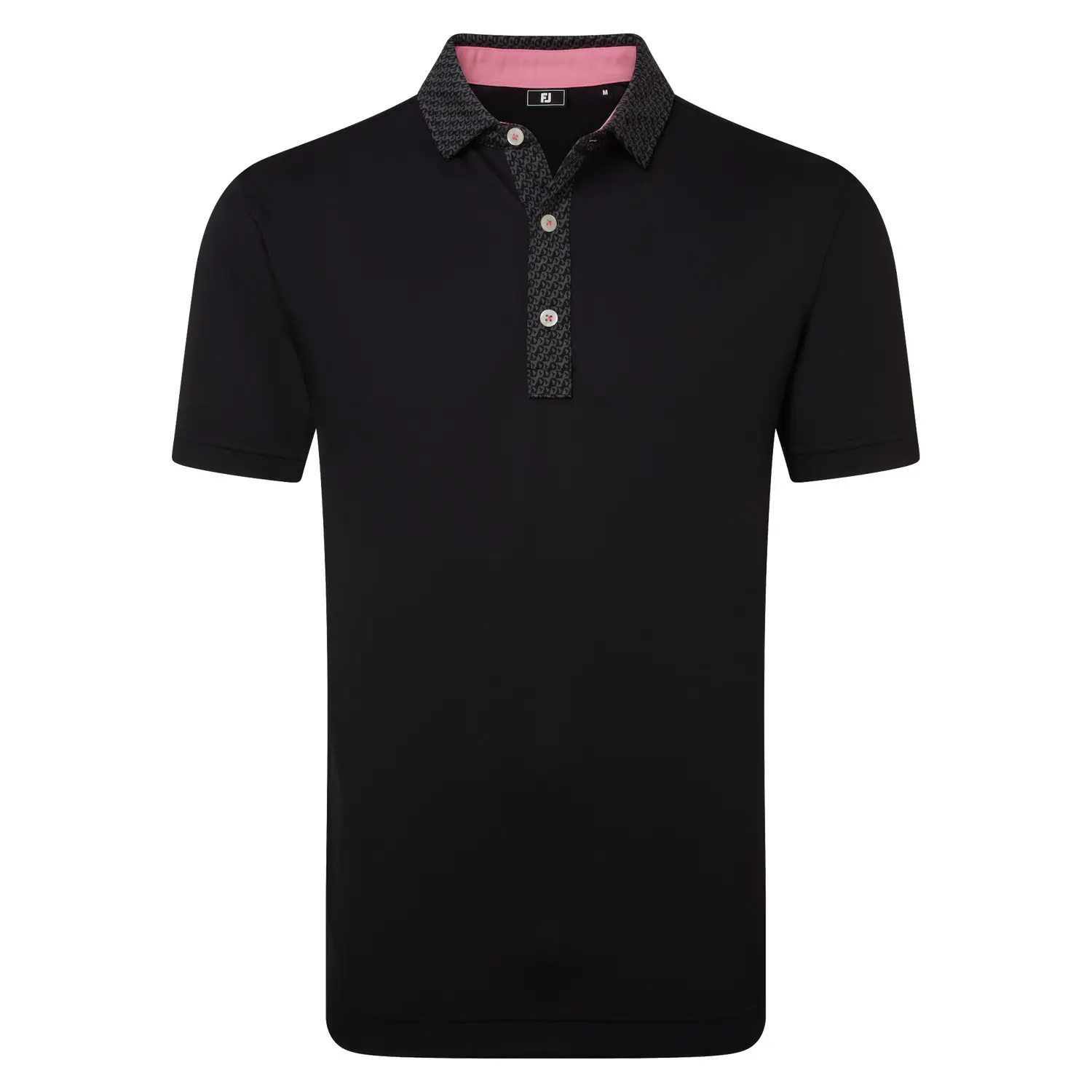 FootJoy Star Geo Trim Pique pánské triko, černé, vel. L