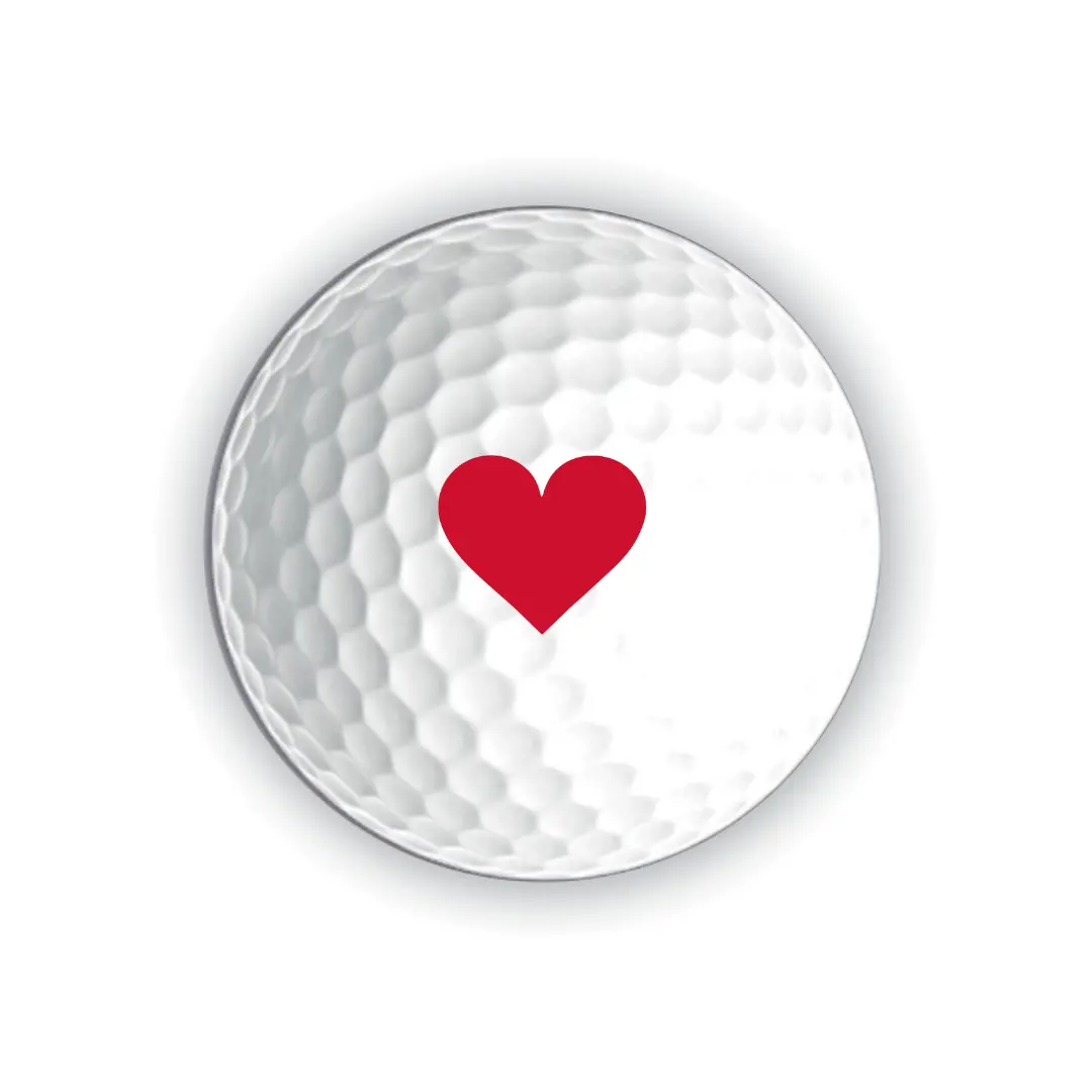 Callaway Supersoft 25 golfové míče - bílé s potiskem SRDCE 3 ks