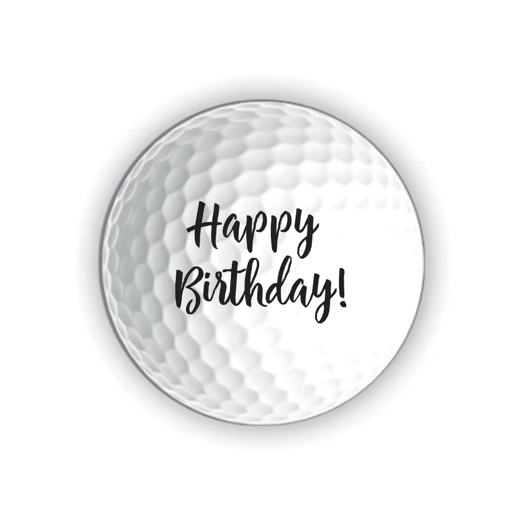 Callaway Supersoft 25 golfové míče - bílé s potiskem HAPPY BIRTHDAY 3 ks