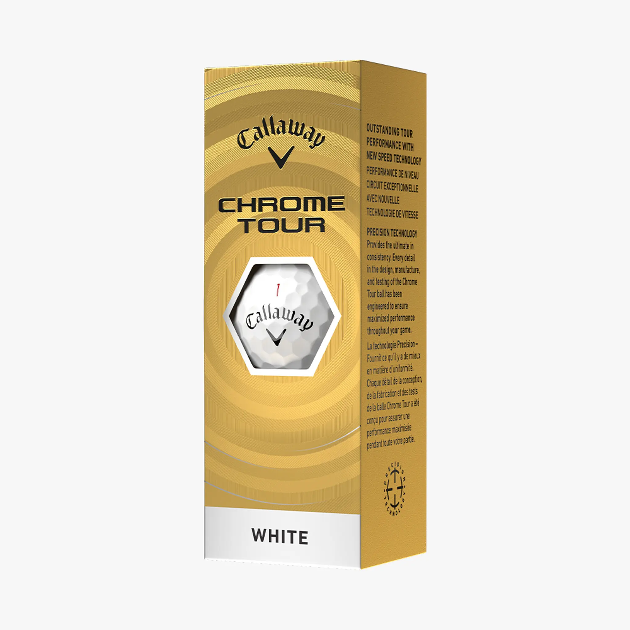 Callaway Chrome Tour 26 golfové míče - bílé 3 ks