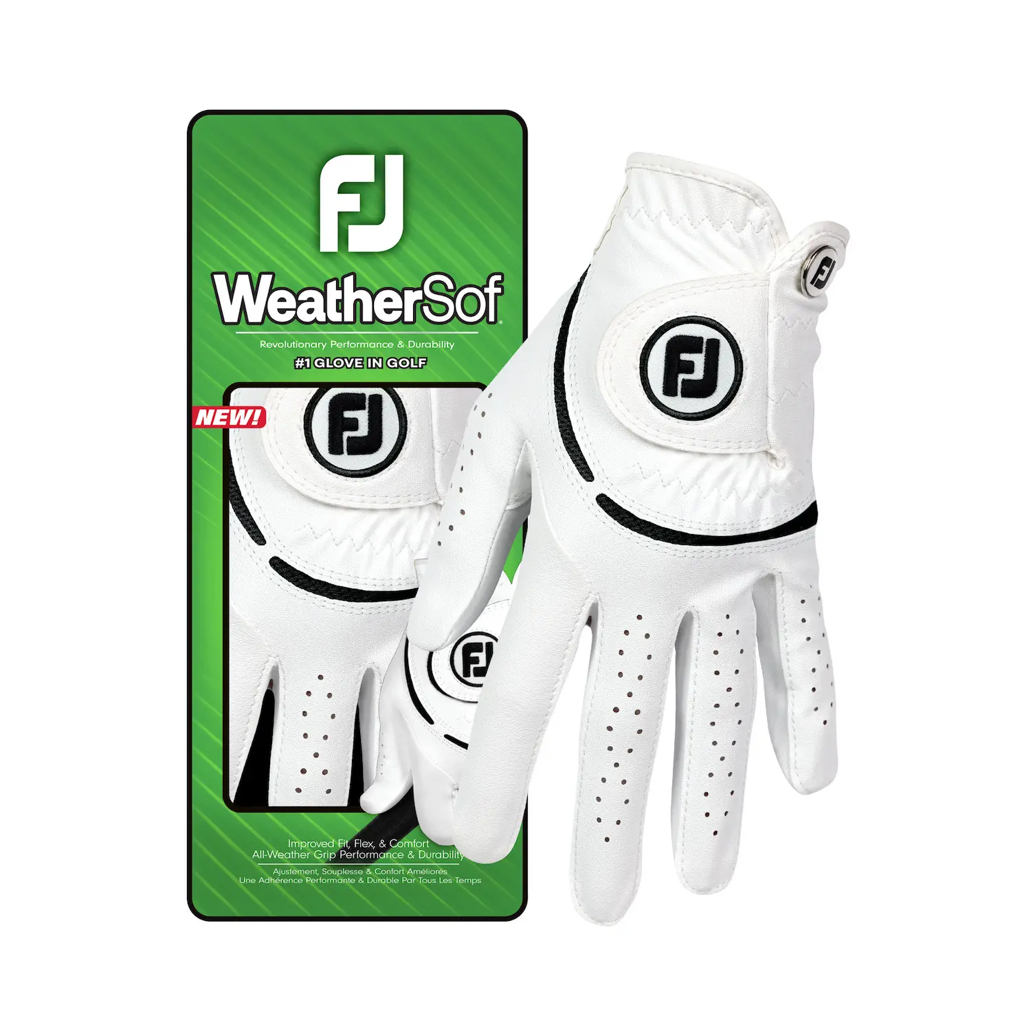 FootJoy WeatherSof dámská golfová rukavice, bílá, levá, vel. S