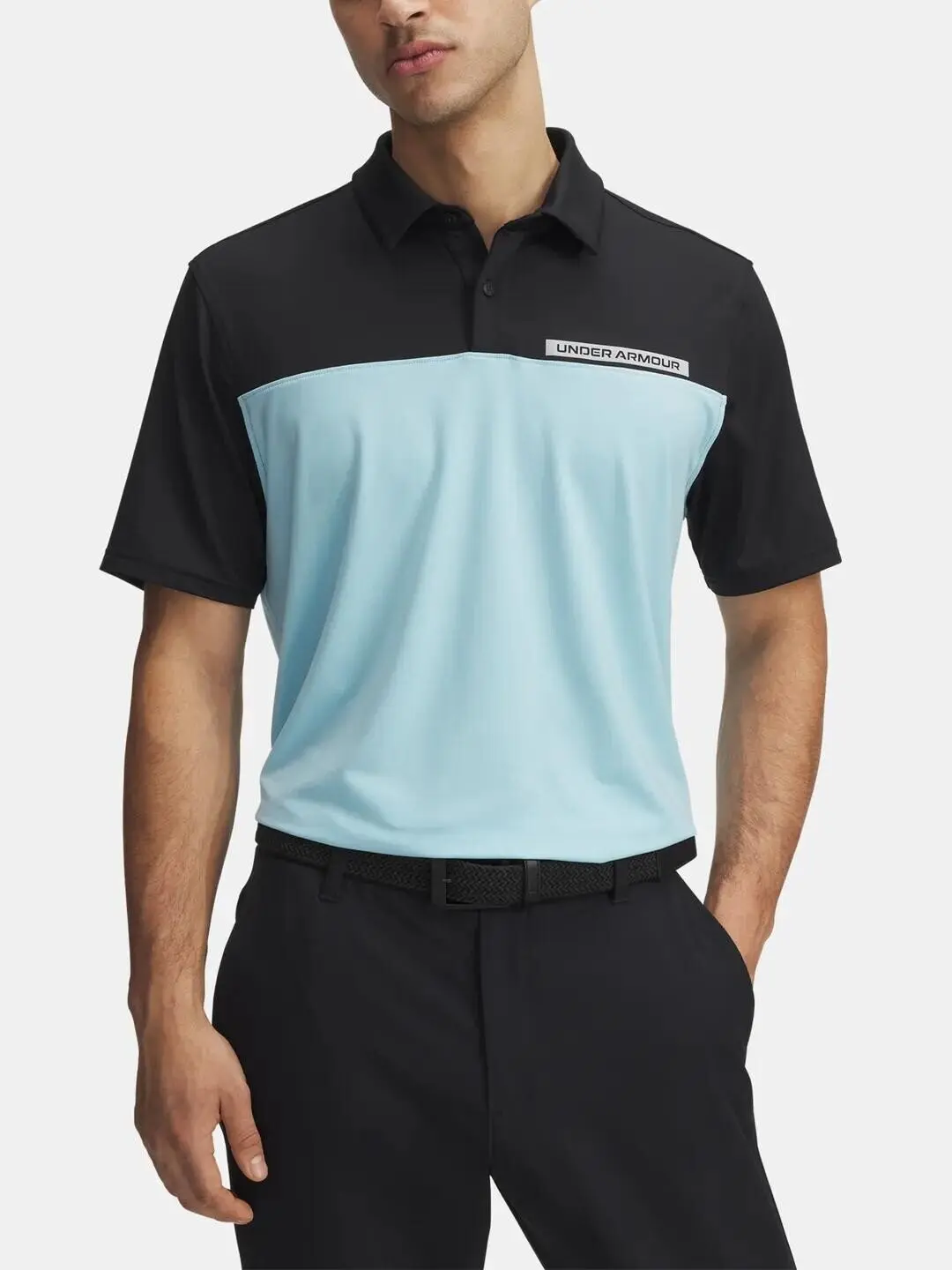 Under Armour T2G Color Block pánské triko, světle modré/černé, vel. M DOPRODEJ