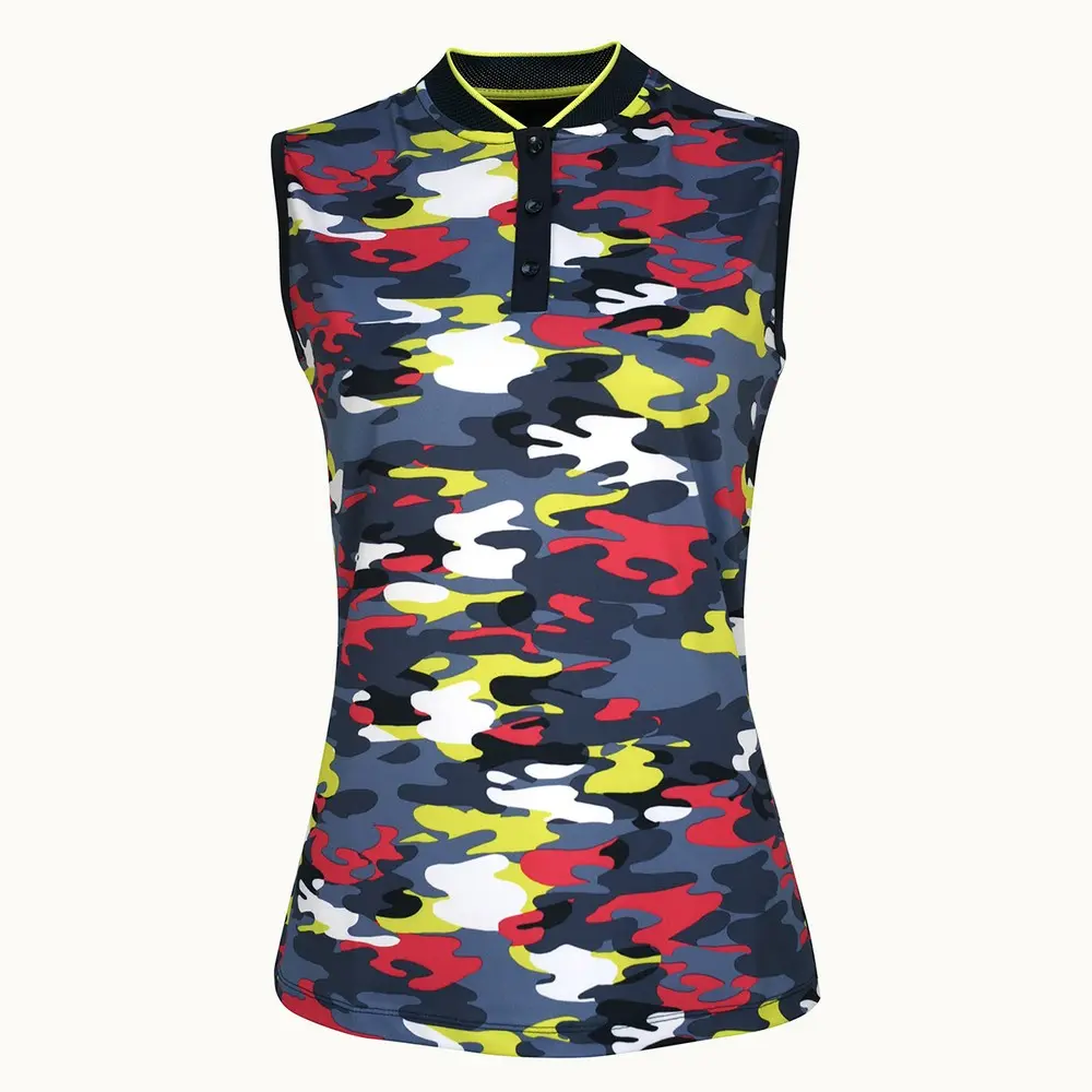 Callaway Multi-Colour Camo dámské golfové triko bez rukávů, tmavě modré DOPRODEJ