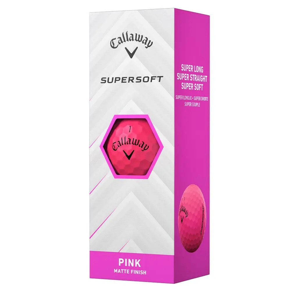 Callaway Supersoft 25 golfové míče - růžové matné 3 ks