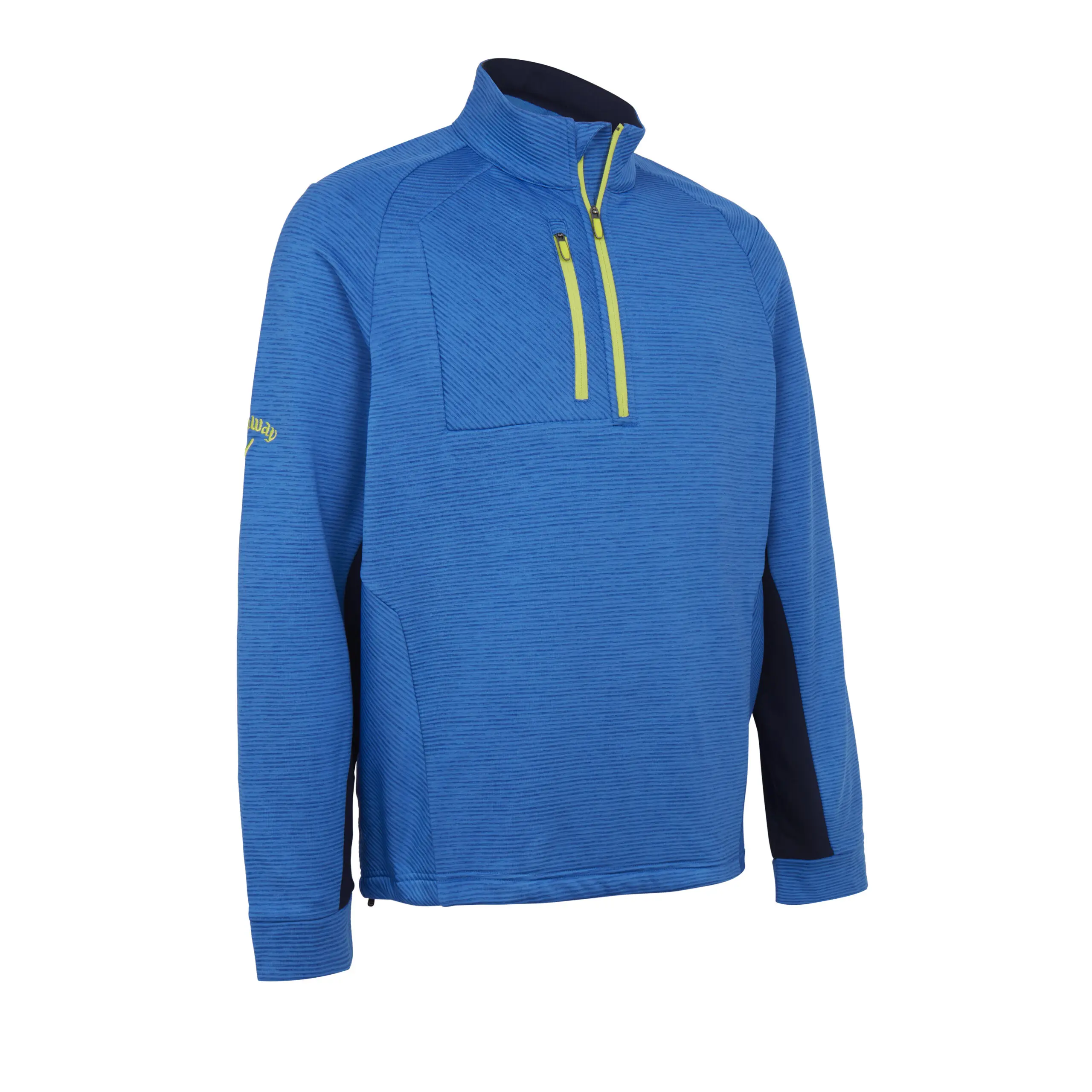 Callaway Heather Stripe Fleece pánská golfová mikina, modrá, vel. S DOPRODEJ
