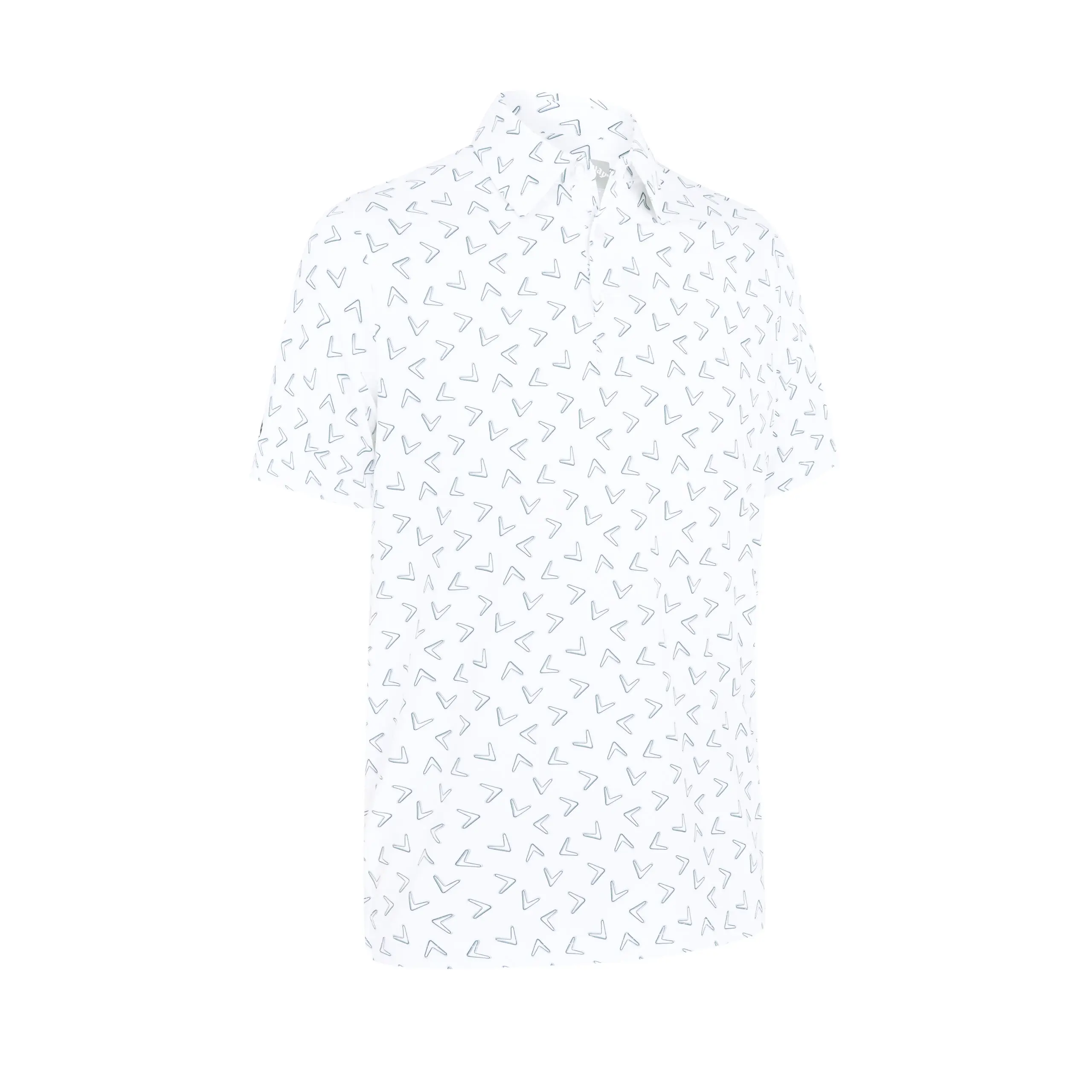 Callaway All-Over Chev Printed pánské golfové triko, bílé, vel. XXL DOPRODEJ
