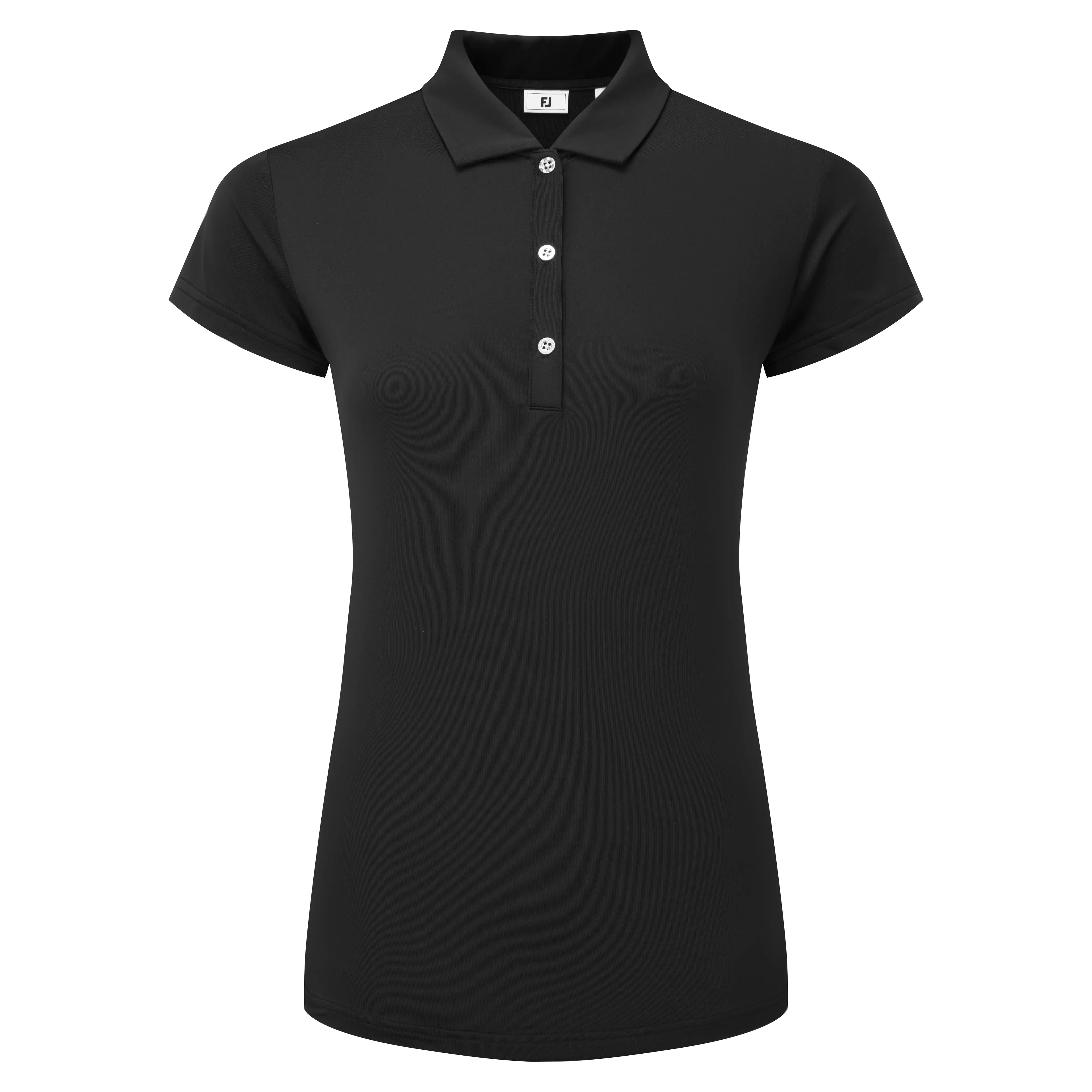 FootJoy Cap Sleeve Lisle dámské golfové triko, černé