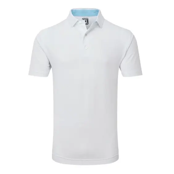 FootJoy Stretch Lisle Dot Print pánské triko, bílé, vel. S DOPRODEJ