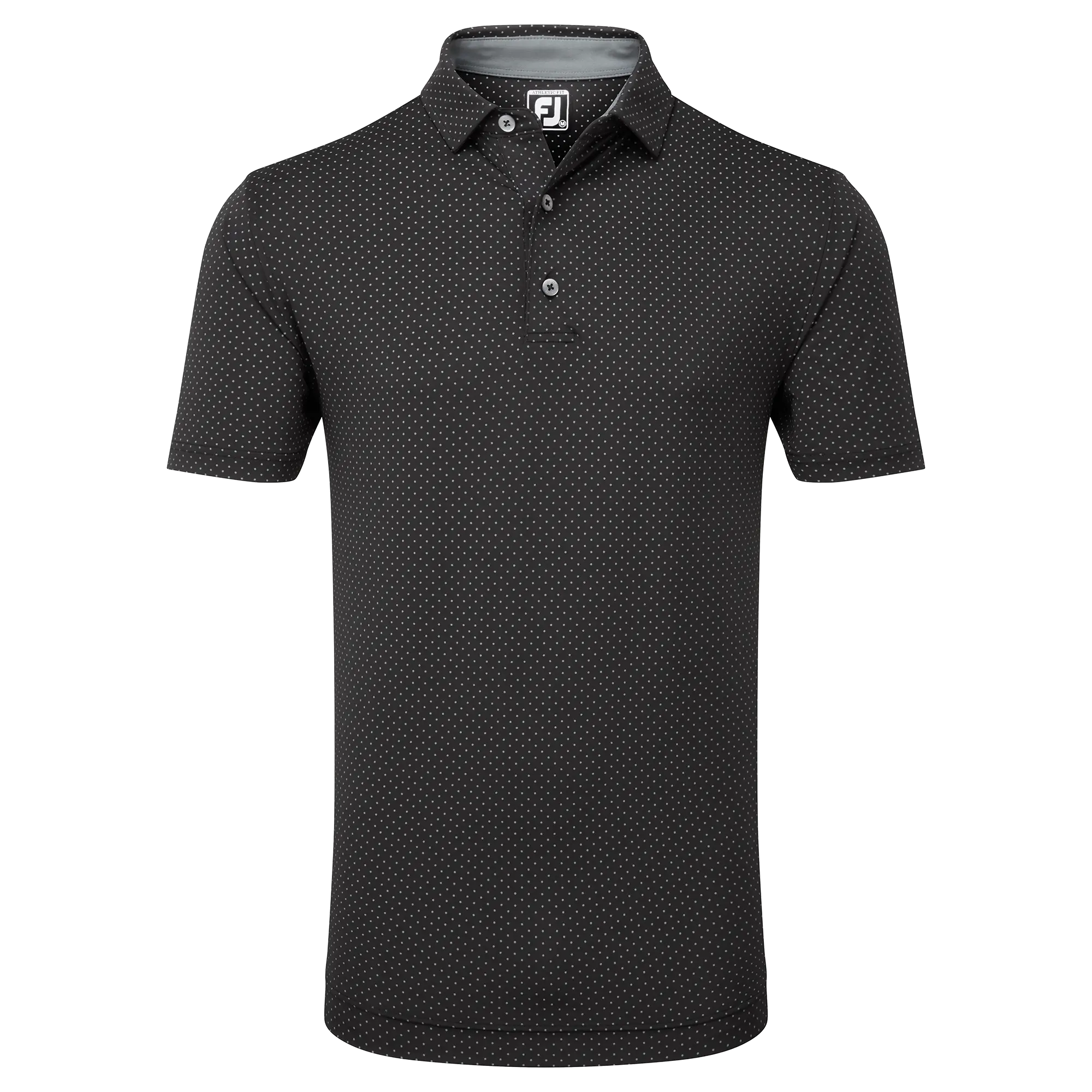 FootJoy Stretch Lisle Dot Print pánské triko, černé
