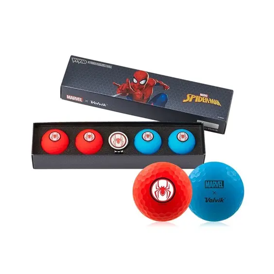Volvik Vivid Marvel SPIDER MAN dárková sada golfových míčů