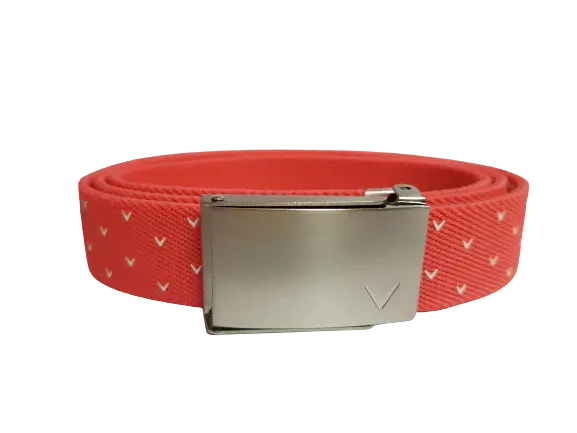 Callaway V Print Reversible dámský golfový pásek, korálový DOPRODEJ