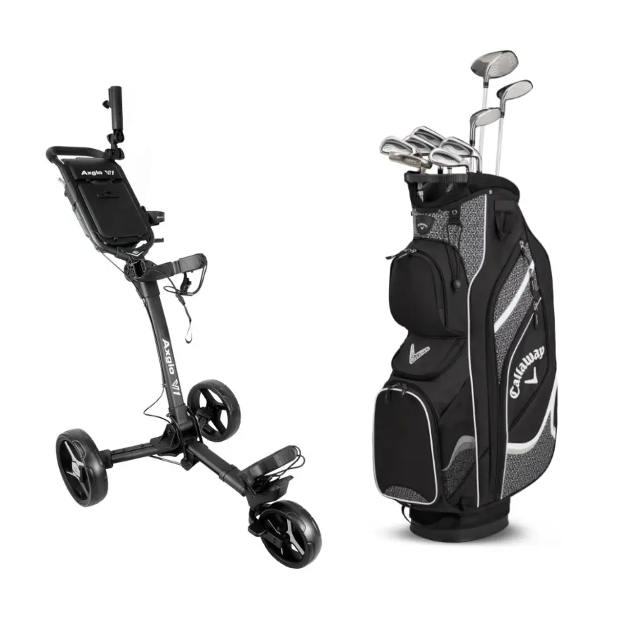 Callaway Solaire 24 dámský kompletní set, pravý + AXGLO V1 golfový vozík