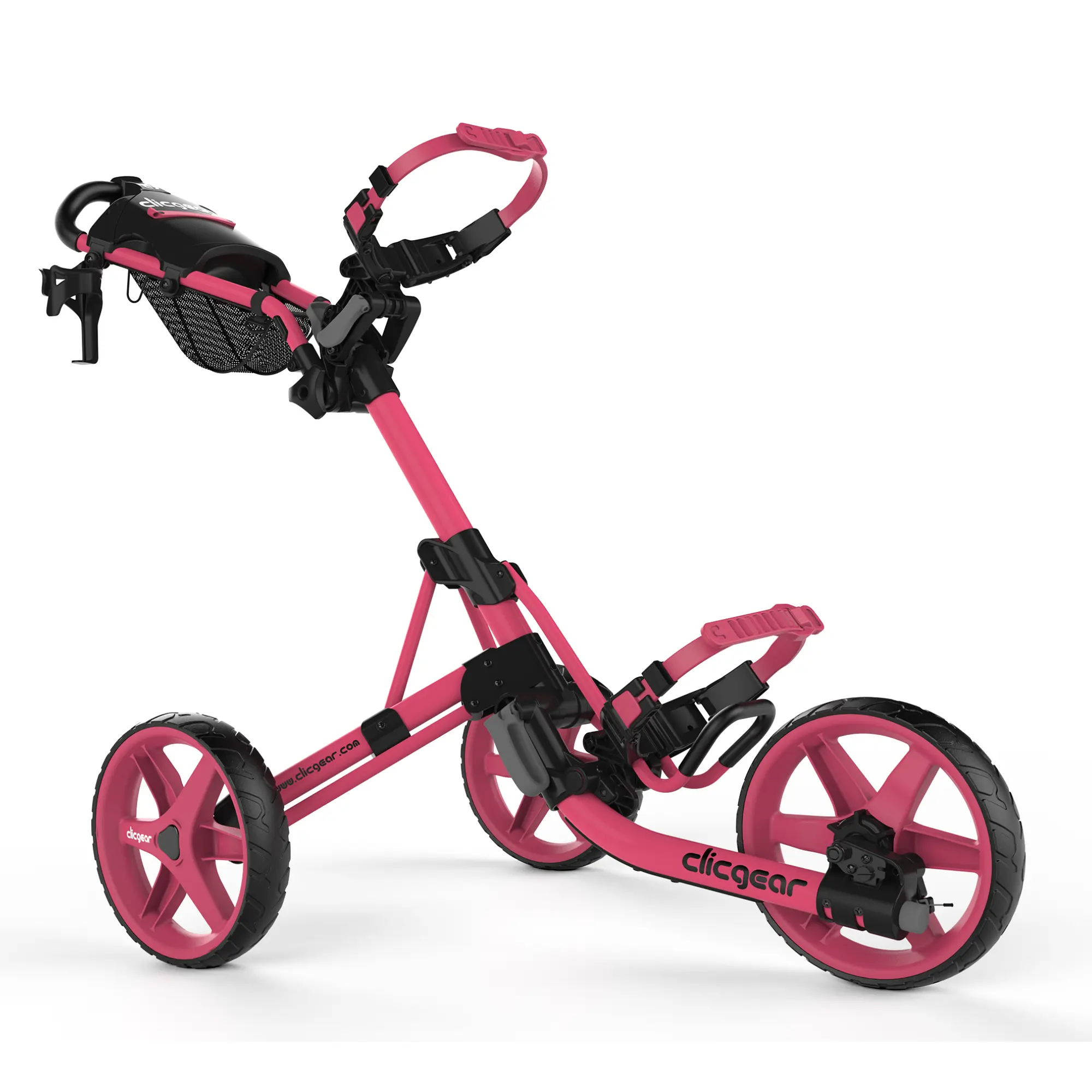 Clicgear M4 golfový vozík, růžový + růžová kola
