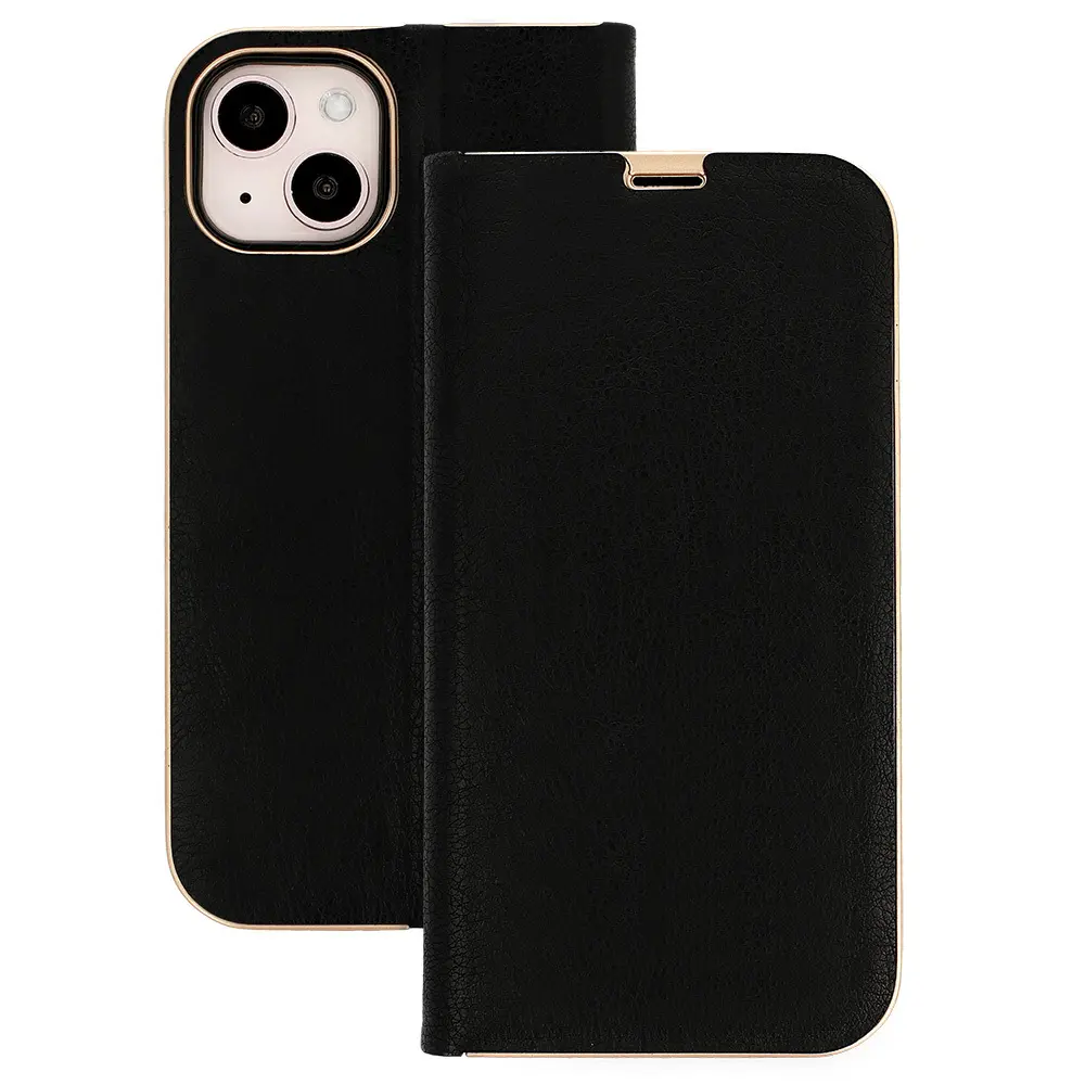 Pouzdro typu kniha s rámečkem pro Iphone 12 Pro Max černé