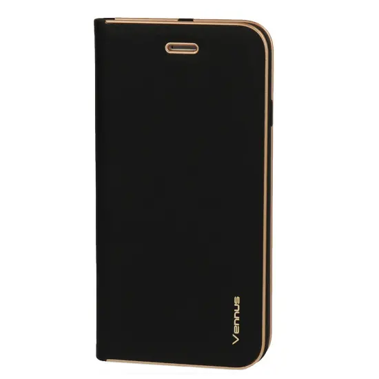 Pouzdro Vennus Book s rámečkem pro Iphone 14 Pro Max černé