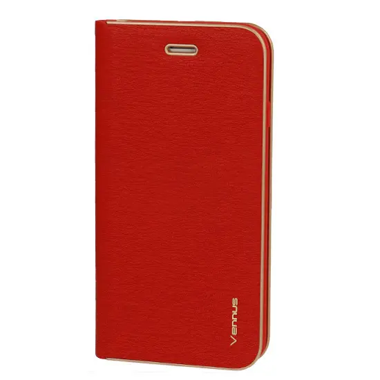 Pouzdro Vennus Book s rámečkem pro Iphone 14 Pro Max červené