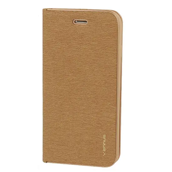 Pouzdro Vennus Book s rámečkem pro Iphone 14 Pro Max zlaté