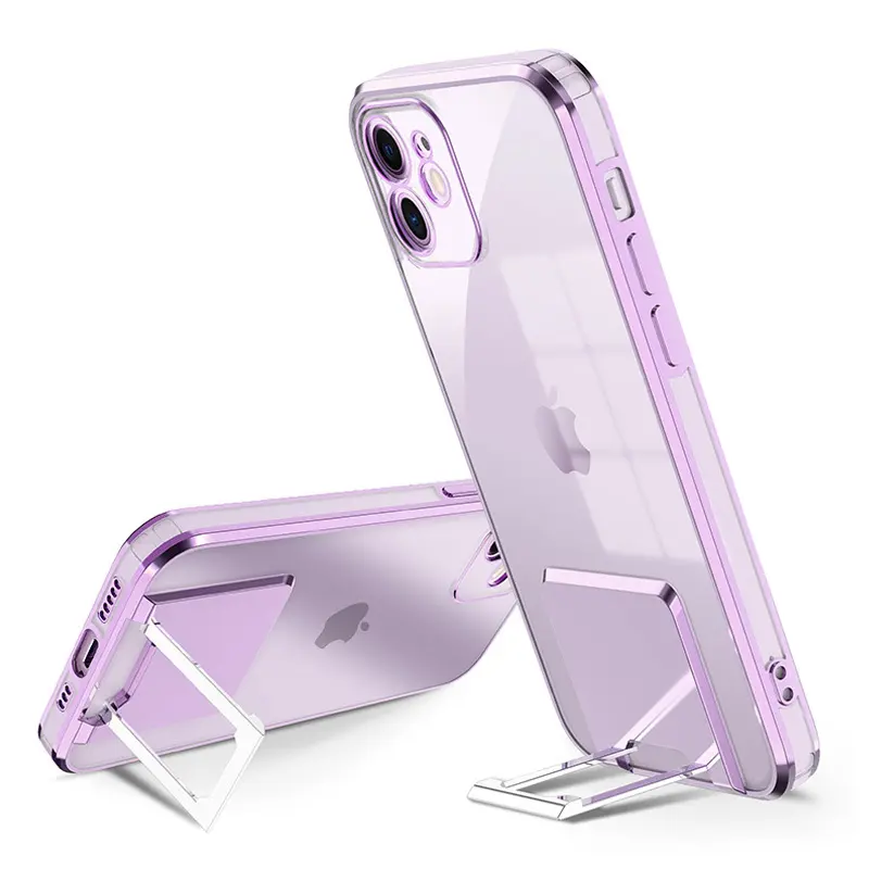 Kvalitní pouzdro Tel Protect Kickstand pro Iphone 12 Pro Max Purple