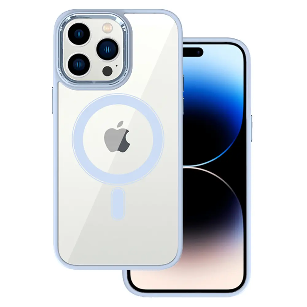 Zadní kryt Tel Protect Magnetic Clear pro Iphone 13 Light blue