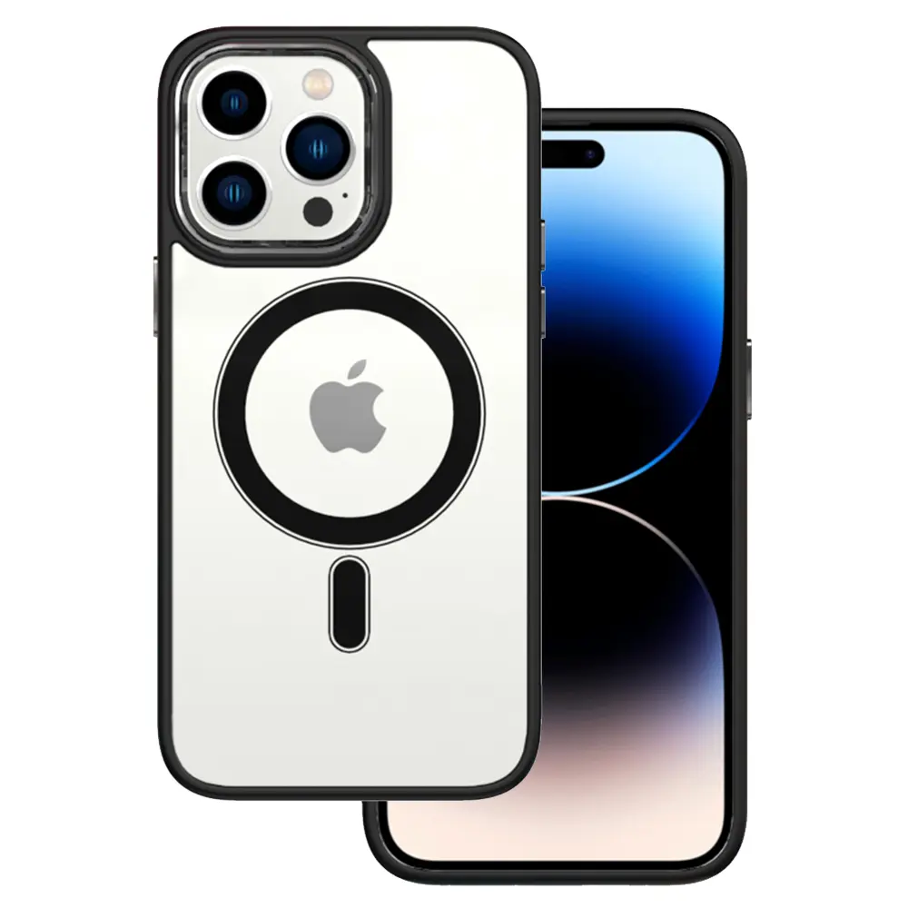 Zadní kryt Tel Protect Magnetic Clear pro Iphone 13 Pro Max Black