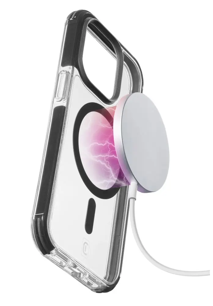 Ochranný kryt Cellularline Tetra Force Strong Guard Mag s podporou Magsafe pro Apple iPhone 15, tran TETRACMAGIPH15T
