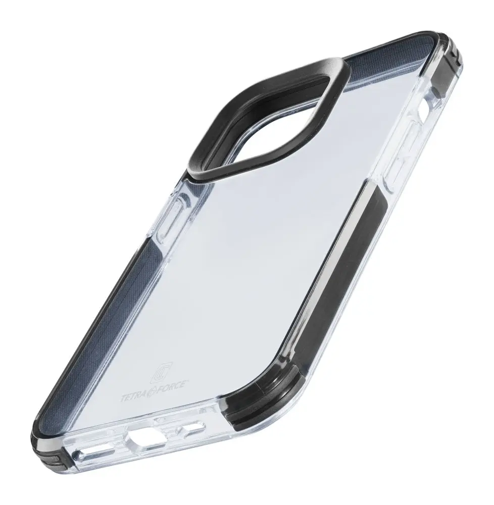 Ultra ochranné pouzdro Cellularline Tetra Force Shock-Twist pro Apple iPhone 15, 2 stupně ochrany, transparentní
