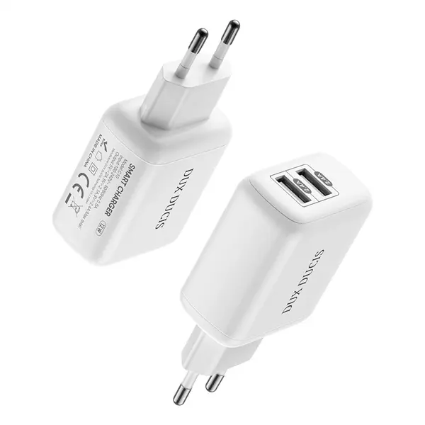 Adaptér Dux Ducis C10 12W 2.4A bílý